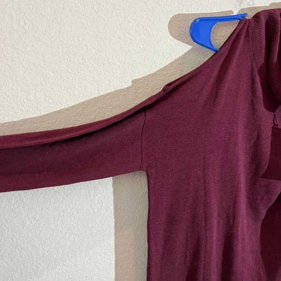 BcbGeneration Knit Tunic Sweater Women's Sz XS Cold-Shoulder Pullover Brulee NEW - Picture 5 of 9